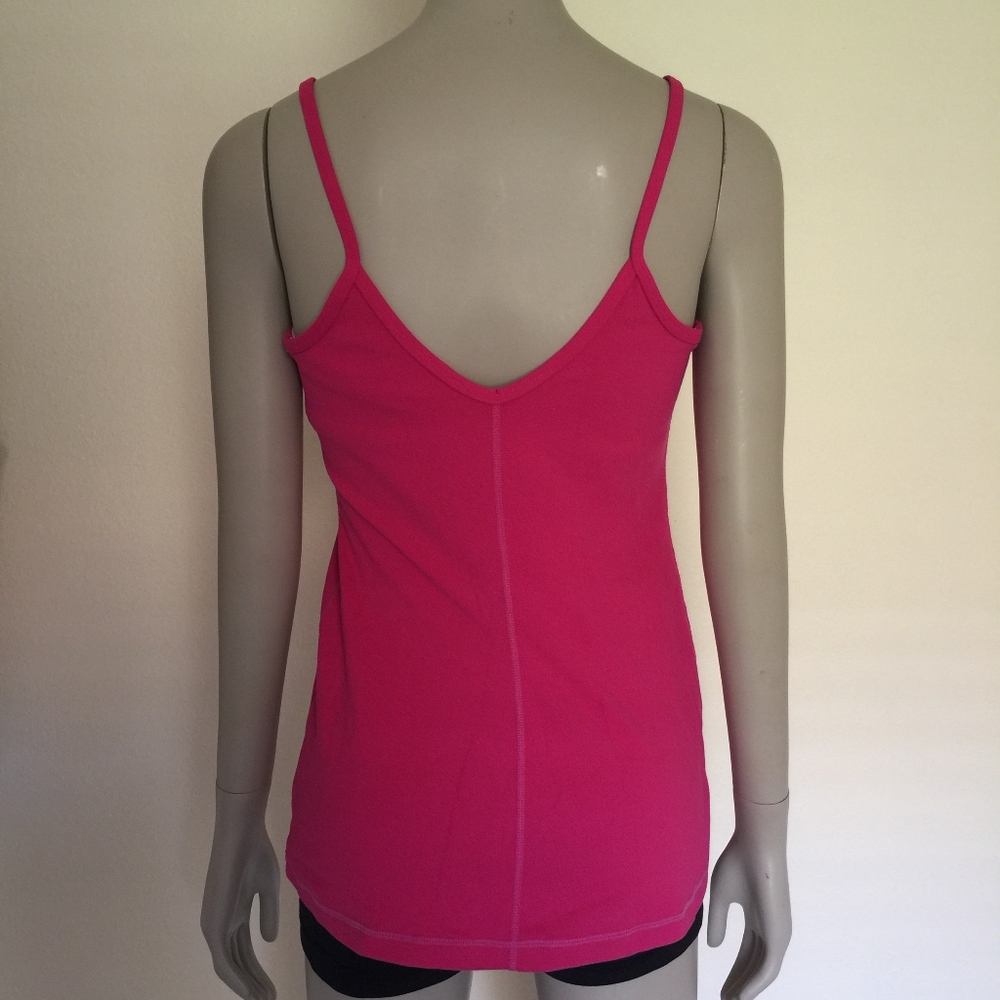 Lululemon pink tank top built in bra cinched bust - Picture 6 of 7